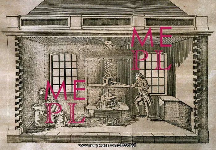  : Oil press. Eighteenth-century engraving