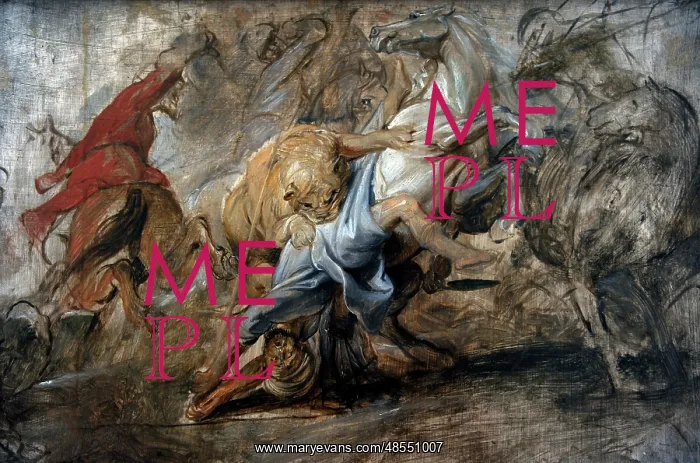 : Oil sketch for the lion hunt, by Rubens : Oil sketch for the lion hunt, by Rubens