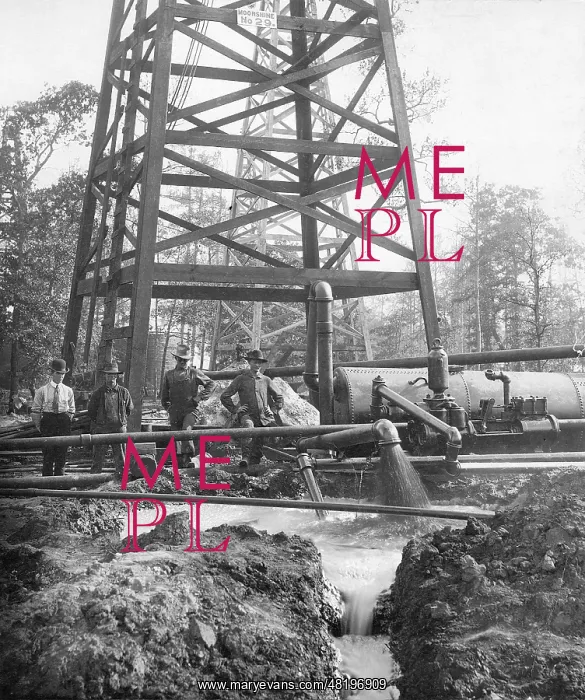 : Oil well in Texas, 1906 : Oil well in Texas, 1906