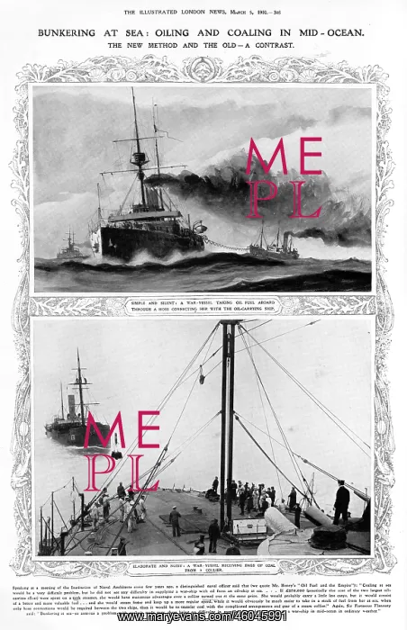 : Oiling and Coaling in mid-ocean : Oiling and Coaling in mid-ocean