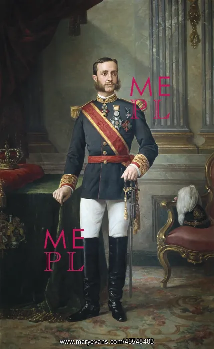 : OJEDA, Manuel (19th c.). Portrait of Alfonso XII : OJEDA, Manuel (19th c.). Portrait of Alfonso XII