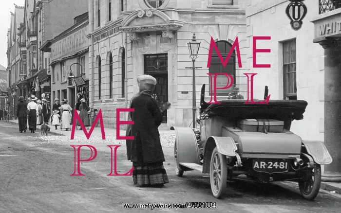 : Okehampton, Motor Car, Fore Street 1912 : Okehampton, Motor Car, Fore Street 1912