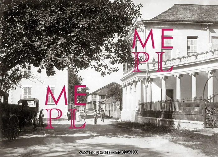 : The old Assembly Rooms, Spanish Town, Jamaica, circa 1900 : The old Assembly Rooms, Spanish Town, Jamaica, circa 1900