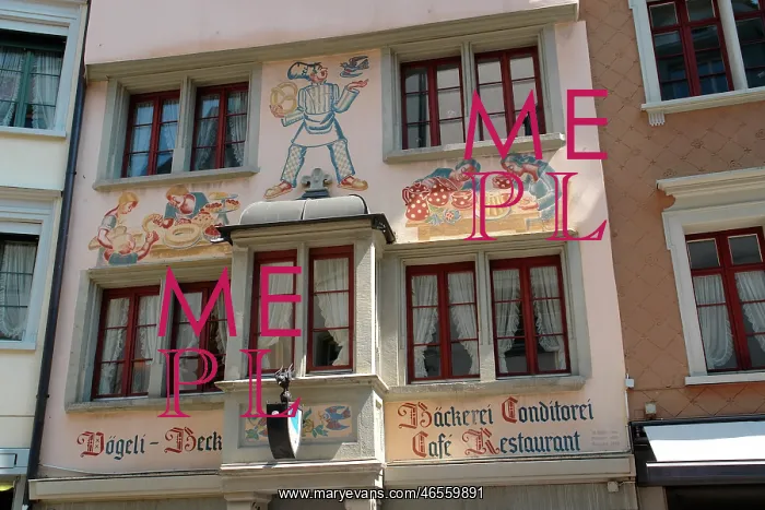 : Old bakery in St Gallen, Switzerland : Old bakery in St Gallen, Switzerland