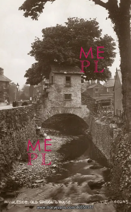 : Old Bridge and Bridge House - Ambleside, Cumbria, England : Old Bridge and Bridge House - Ambleside, Cumbria, England