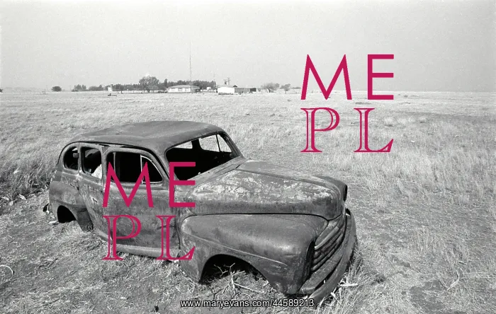 : An old car abandoned in a field during the drought : An old car abandoned in a field during the drought