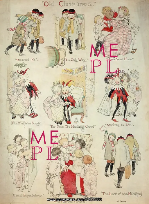 : Old Christmas ' nine scenes of children : Old Christmas ' nine scenes of children