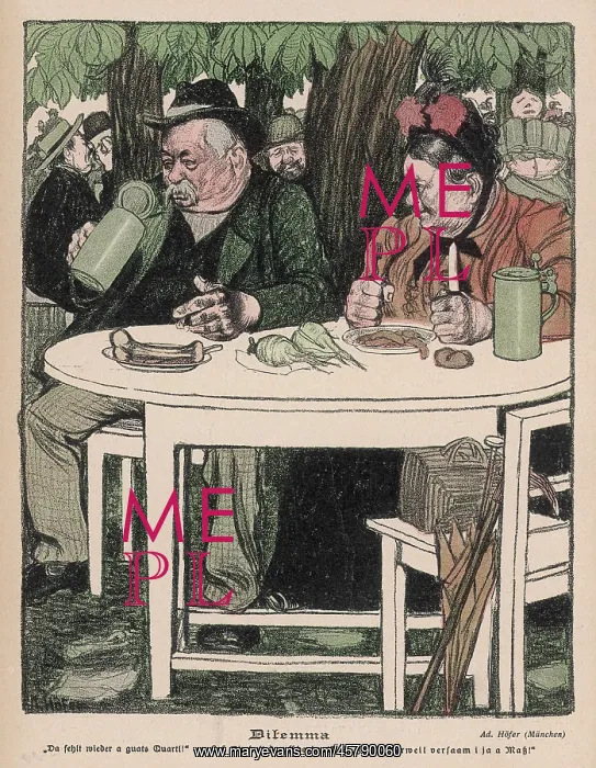 : OLD COUPLE IN BIERGARTEN : OLD COUPLE IN BIERGARTEN