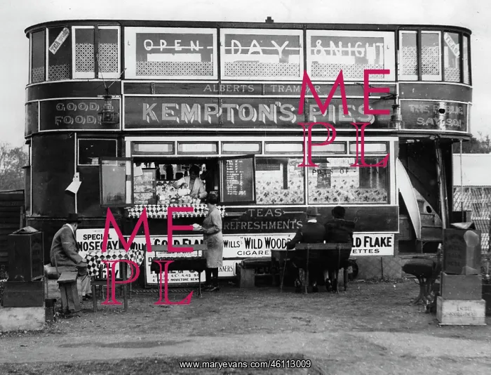: An old double-decker bus of London : An old double-decker bus of London