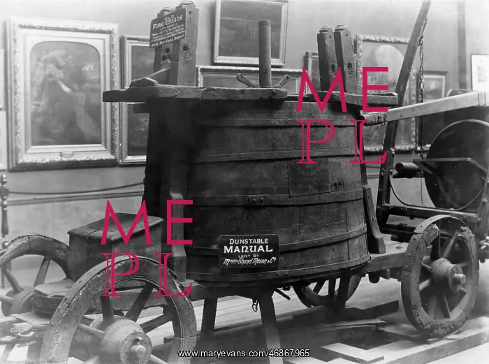 : Old fire engine in a museum : Old fire engine in a museum