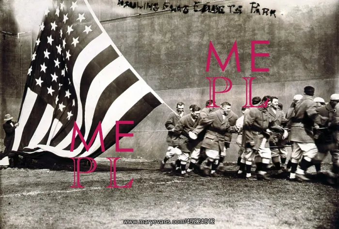 : Old Glory. Group of men raising large American ? : Old Glory. Group of men raising large American ?