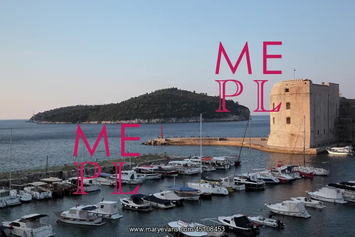 : Old Harbour and Fortress of St John, and Lokrum : Old Harbour and Fortress of St John, and Lokrum