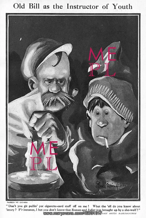 : Old Bill as the Instructor of Youth, by Bairnsfather : Old Bill as the Instructor of Youth, by Bairnsfather