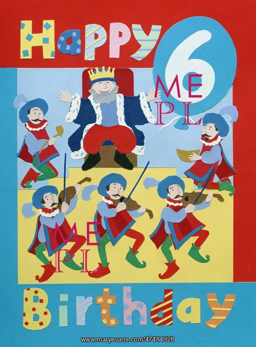  : Old King Cole ' Happy Birthday collage