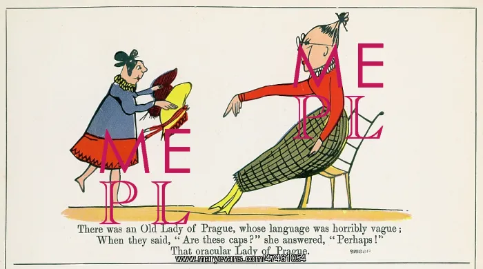 : Old Lady of Prague, Edward Lear : Old Lady of Prague, Edward Lear