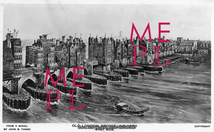 : Old London Bridge - circa AD 1630 : Old London Bridge - circa AD 1630