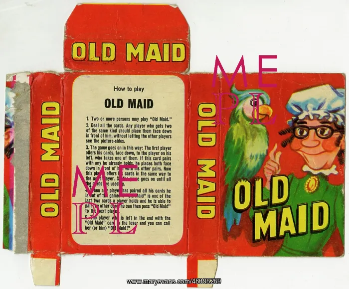  : Old Maid card game - box design