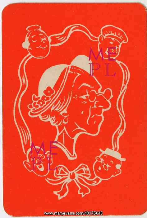 : Old Maid card game - design on back
