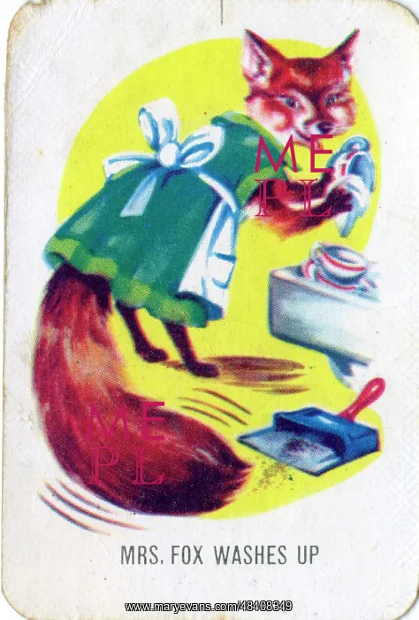  : Old Maid card game - Mrs Fox Washes Up