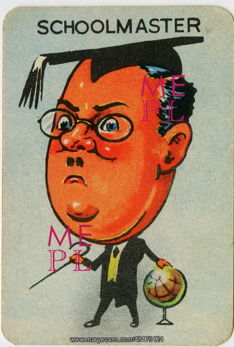 : Old Maid card - Schoolmaster : Old Maid card - Schoolmaster