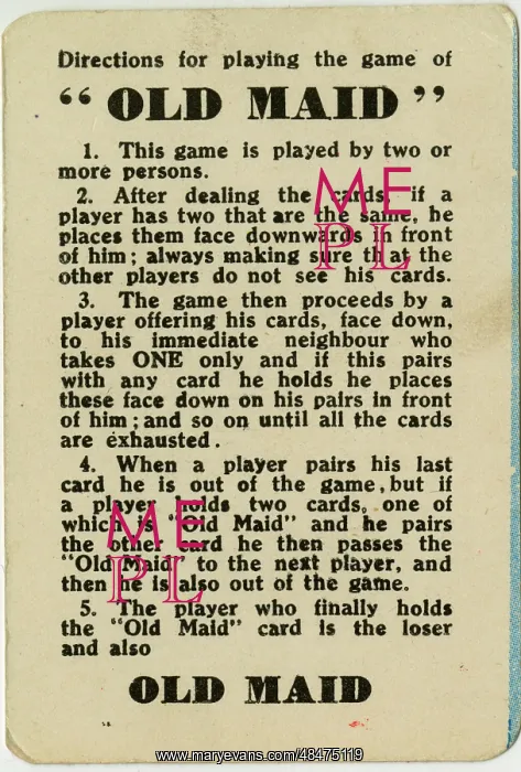  : Old Maid - Rules of the Game