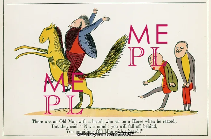 : Old Man with a Beard, Edward Lear : Old Man with a Beard, Edward Lear