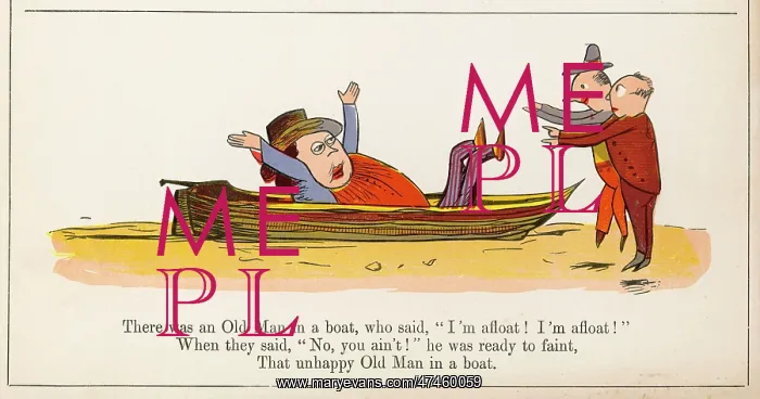 : Old Man in a Boat, Edward Lear : Old Man in a Boat, Edward Lear