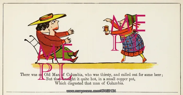 : Old Man of Columbia, Edward Lear : Old Man of Columbia, Edward Lear