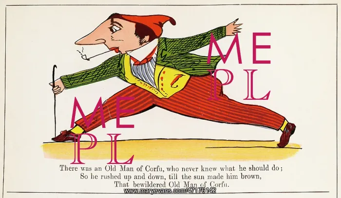 : Old Man of Corfu, Edward Lear : Old Man of Corfu, Edward Lear