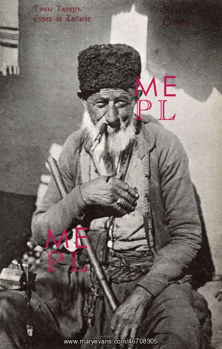 : Old Man from the Crimea, smoking a cigarette : Old Man from the Crimea, smoking a cigarette