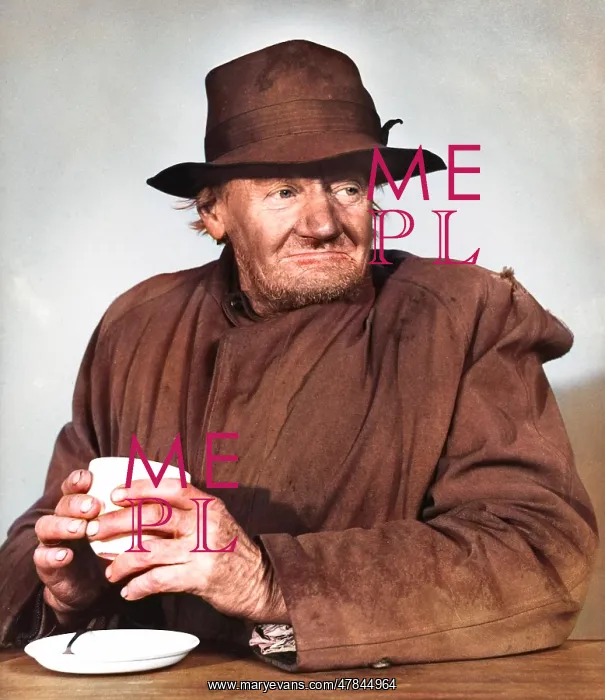 : Old man with cup of tea, Balham, SW London : Old man with cup of tea, Balham, SW London