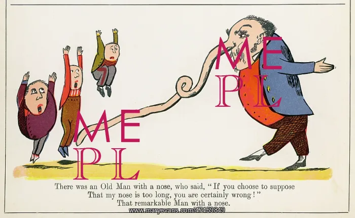 : Old Man With A Nose, Edward Lear : Old Man With A Nose, Edward Lear