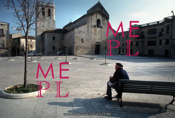 : Old man at Sant Pere de Basalu Benedictine monastery, Basalu : Old man at Sant Pere de Basalu Benedictine monastery, Basalu