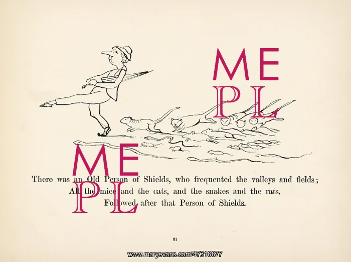 : Old Man of Shields, Edward Lear : Old Man of Shields, Edward Lear