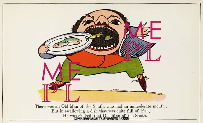 : Old Man of the South, Edward Lear : Old Man of the South, Edward Lear