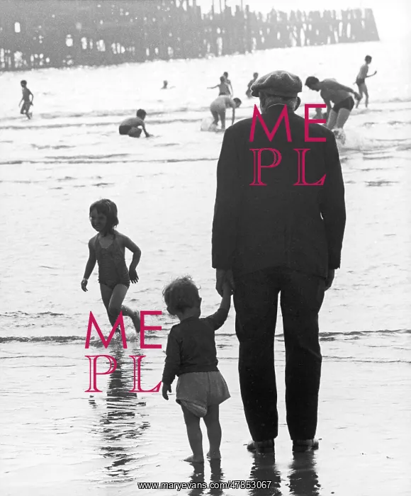 : Old man with young child at Blackpool : Old man with young child at Blackpool