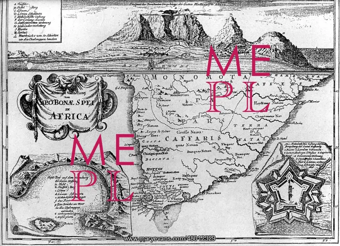 : Old map of South Africa : Old map of South Africa