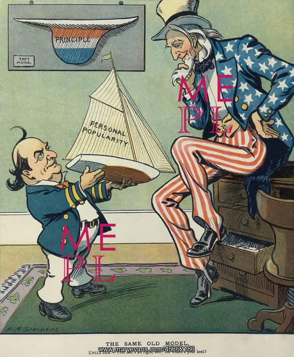 : THE SAME OLD MODEL, 1908 political cartoon from : THE SAME OLD MODEL, 1908 political cartoon from