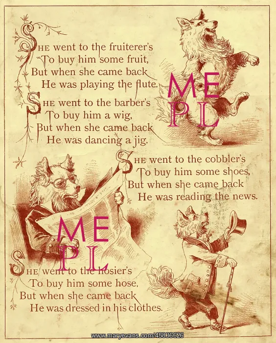 : Old Mother Hubbard: Dancing, reading news, wearing clothes : Old Mother Hubbard: Dancing, reading news, wearing clothes