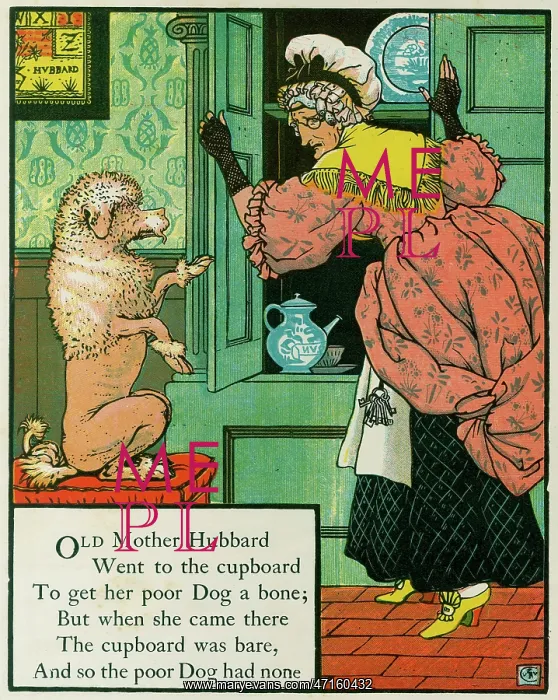 : OLD MOTHER HUBBARD WENT TO THE CUPBOARD : OLD MOTHER HUBBARD WENT TO THE CUPBOARD