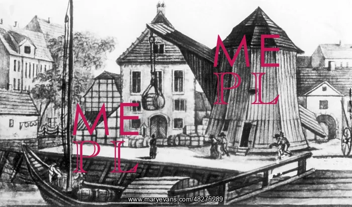 : Old packing yard in Berlin, 1804 : Old packing yard in Berlin, 1804