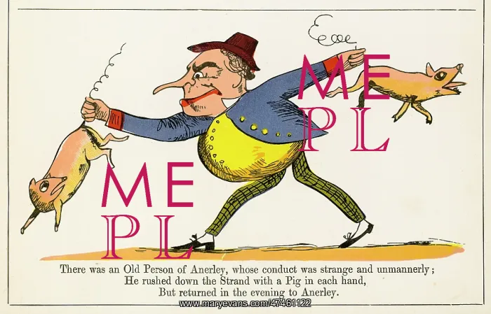 : Old Person of Anerley, Edward Lear : Old Person of Anerley, Edward Lear