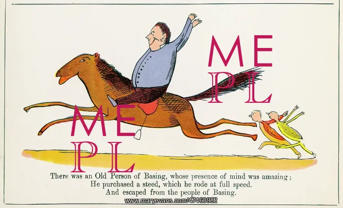 : Old Person of Basing, Edward Lear : Old Person of Basing, Edward Lear