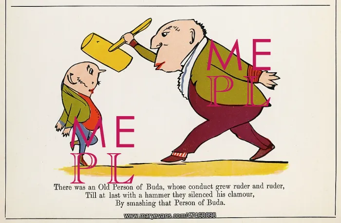 : Old Person of Buda, Edward Lear : Old Person of Buda, Edward Lear