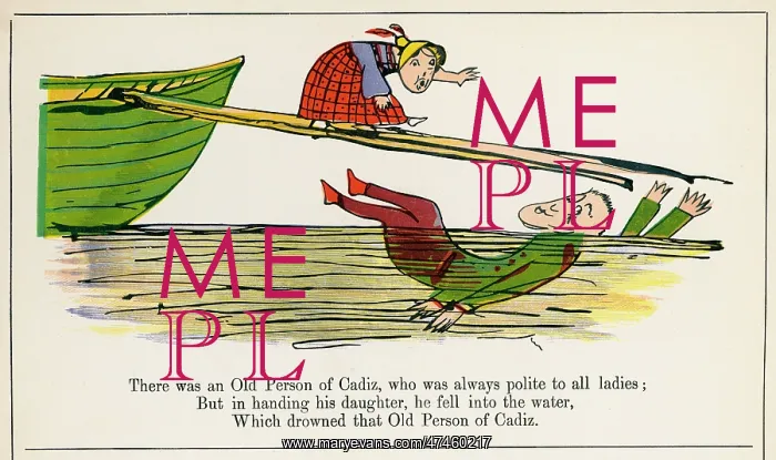 : Old Person of Cadiz, Edward Lear : Old Person of Cadiz, Edward Lear