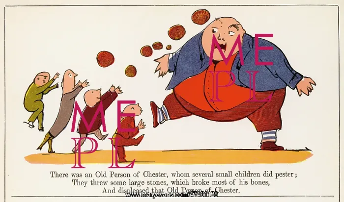: Old Person of Chester, Edward Lear : Old Person of Chester, Edward Lear
