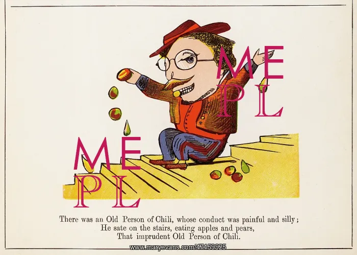 : Old Person of Chili, Edward Lear : Old Person of Chili, Edward Lear