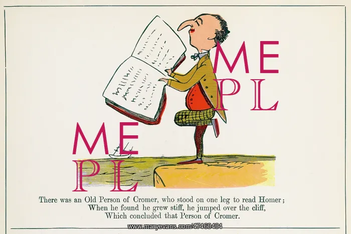: Old Person of Cromer, Edward Lear : Old Person of Cromer, Edward Lear
