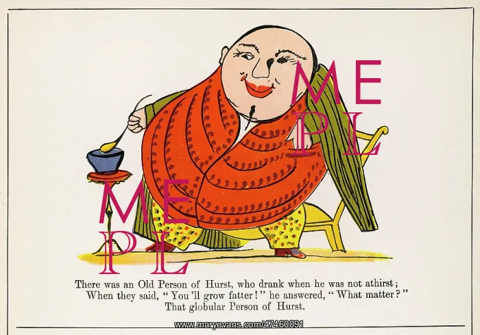 : Old Person of Hurst, Edward Lear : Old Person of Hurst, Edward Lear