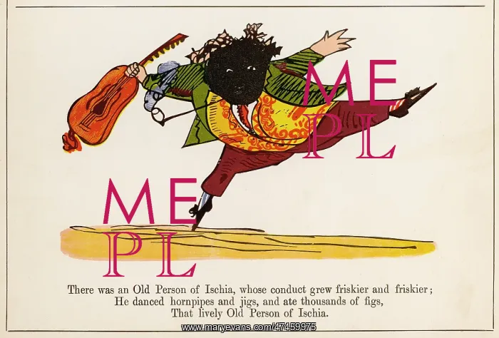 : Old Person of Ischia, Edward Lear : Old Person of Ischia, Edward Lear